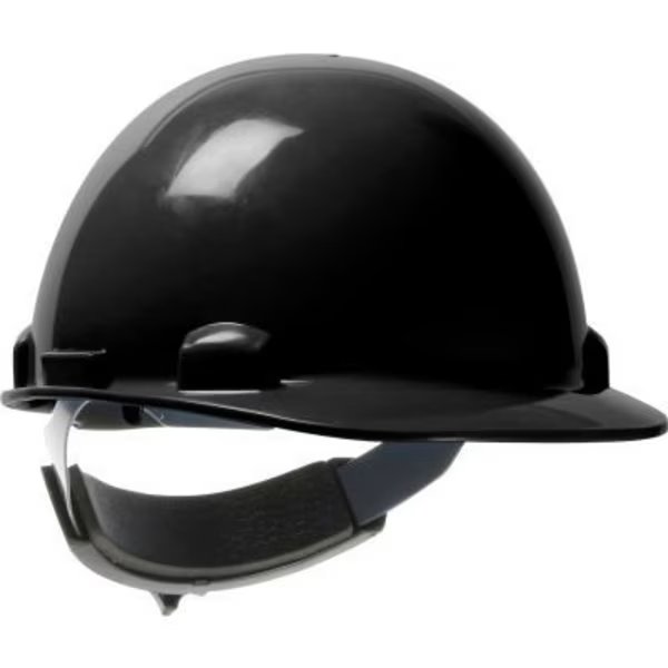 Dynamic Dom Cap Style Dome Hard Hat HDPE Shell, 6-Pt Suspension, Rachet Adjustment, Black, Pip, Mfr#: 280-HP341SR-11